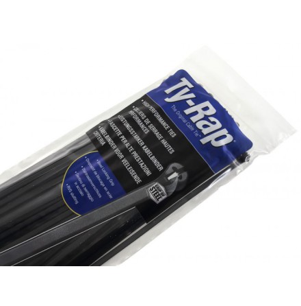 Buntband Ty-Rap 185 mm, 100-pack, Svart