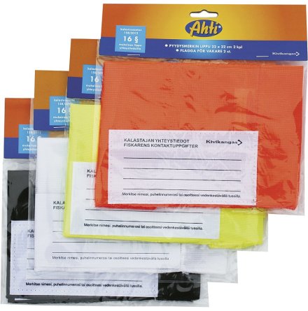 Flagga orange flour 22x22cm fr flaggboj, ntvakare 2-pack