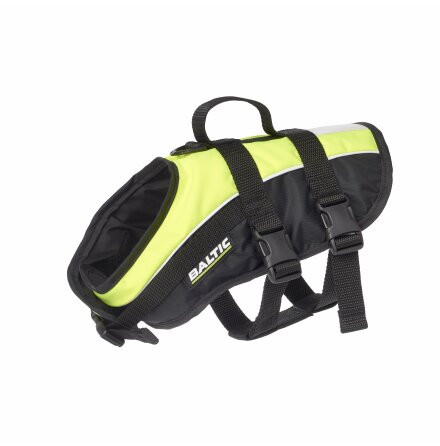 Hundflytvst Baltic Mascot Svart/UV-gul 